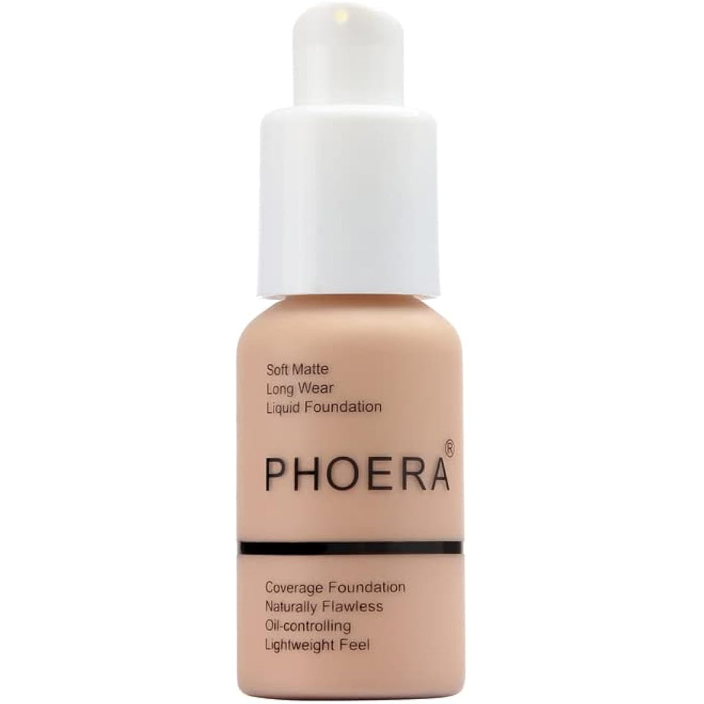 ABRUS Phoera Full Coverage Liquid Foundation – Matte Oil Control 30ml