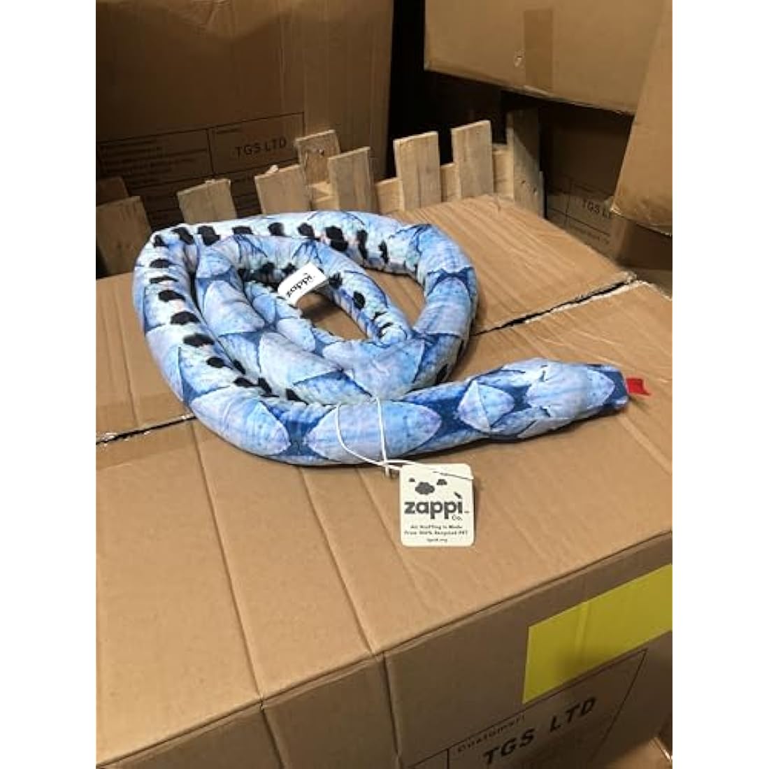 Zappi Co Blue Beauty Snake Plush Toy – 180cm Realistic Stuffed Animal