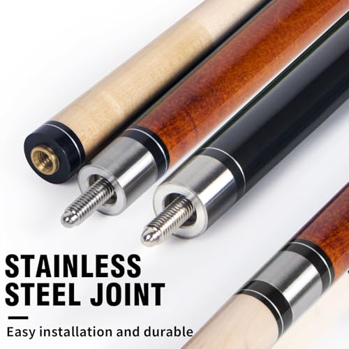 Aklot 58" Canadian Maple Pool Cue Stick | 13mm Tip | 20-21 oz