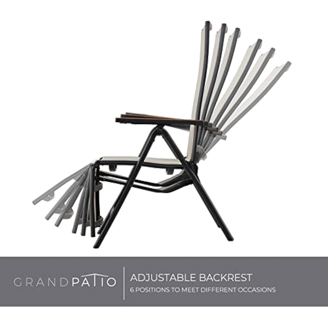Grand Patio Foldable Sun Lounger – 6-Position Aluminum Garden Chair
