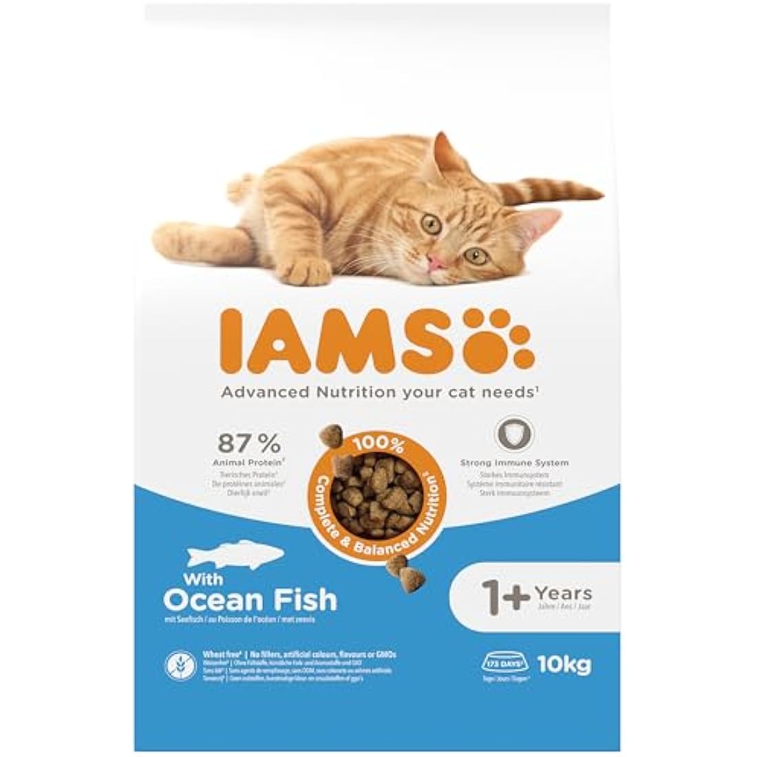IAMS Adult Dry Cat Food – Ocean Fish 10kg – Immune Support Formula