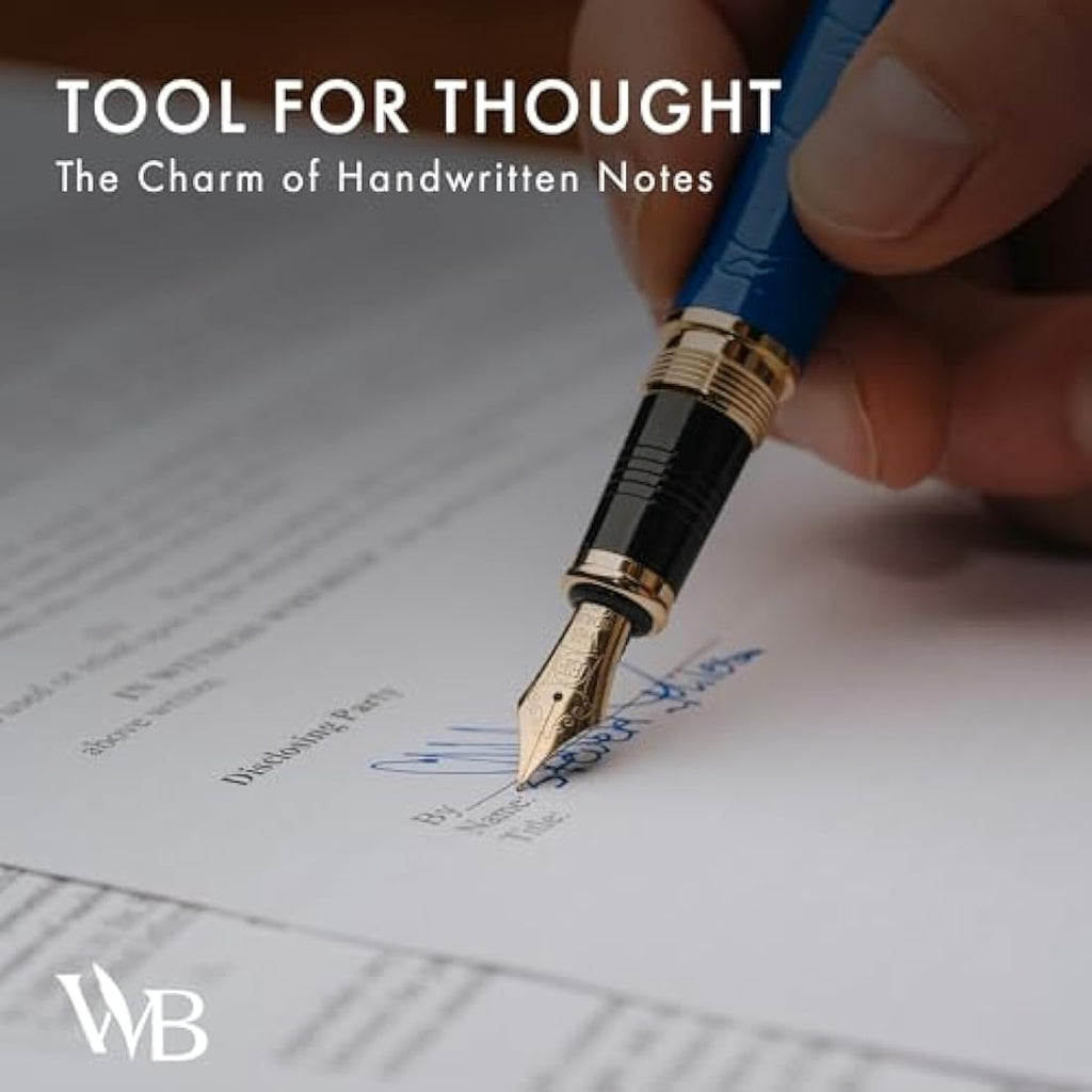 Wordsworth & Black Primori Fountain Pen Set - Extra Fine Nib, Blue Gold