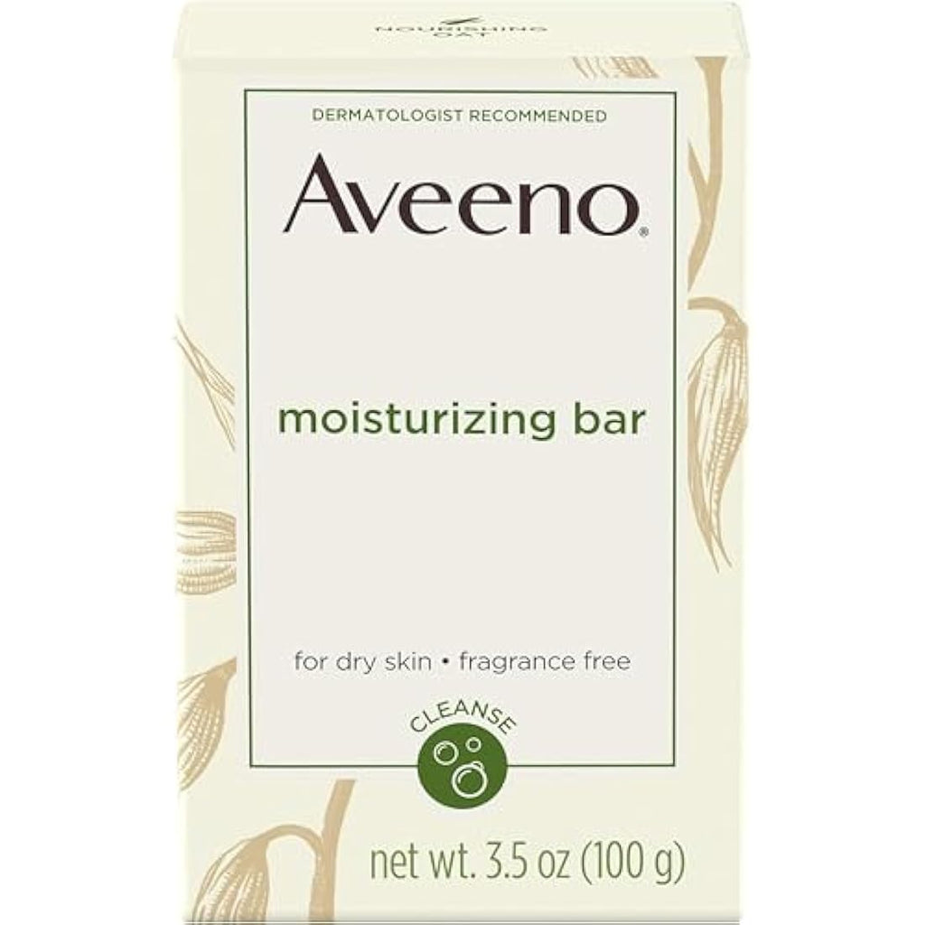 Aveeno Moisturizing Bar for Dry Skin - Gentle Cleanser, 3.5 Oz (2 Pack)