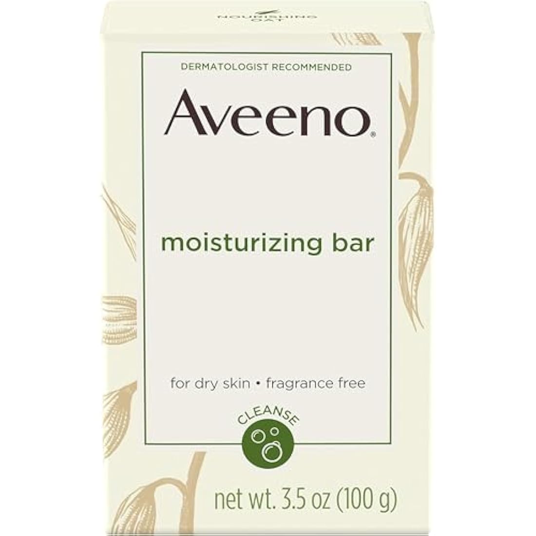 Aveeno Moisturizing Bar for Dry Skin - Gentle Cleanser, 3.5 Oz (2 Pack)