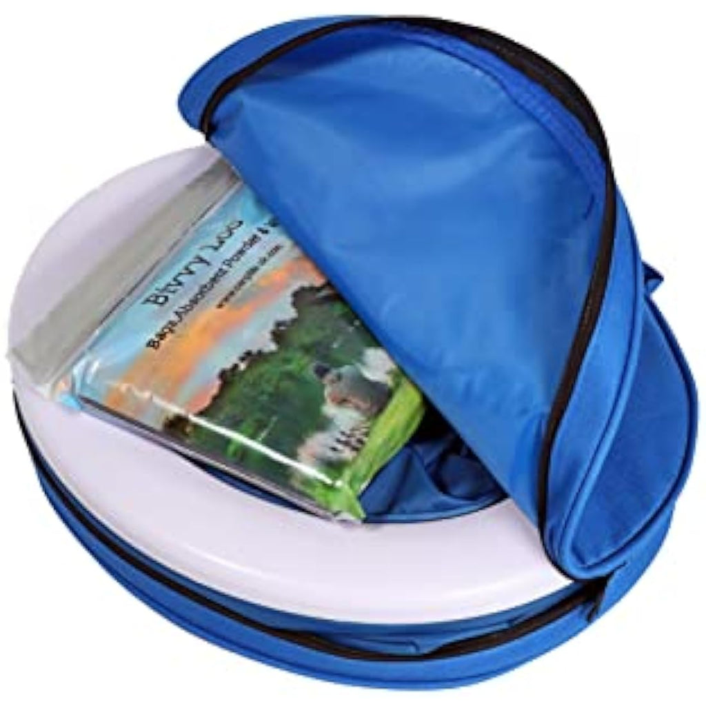 Bivvy Loo Portable Camping Toilet – Foldable Steel Frame, 150kg (Blue)