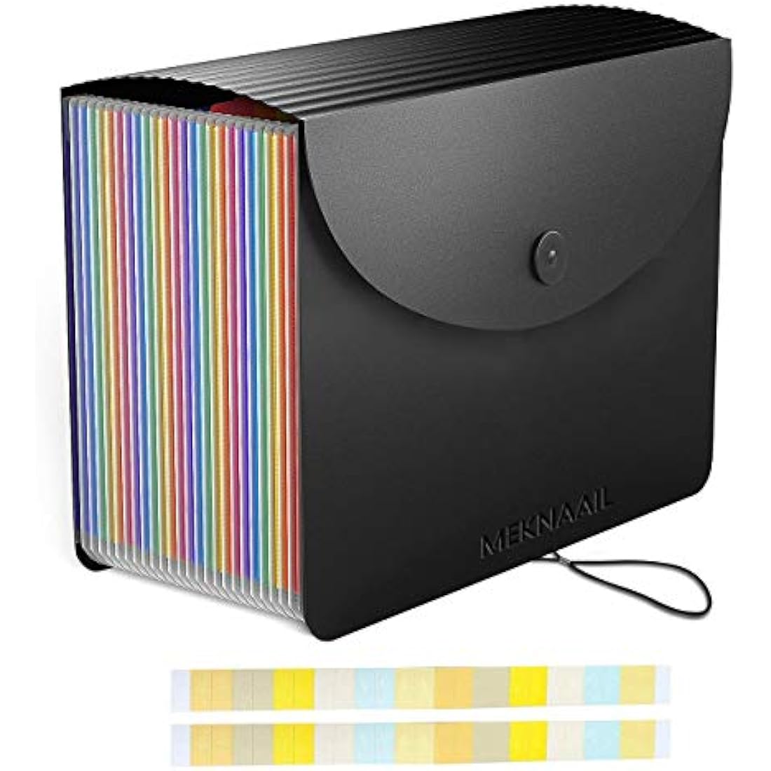 Meknaail 24 Pockets A4 Expanding File Organiser | Rainbow Document Box