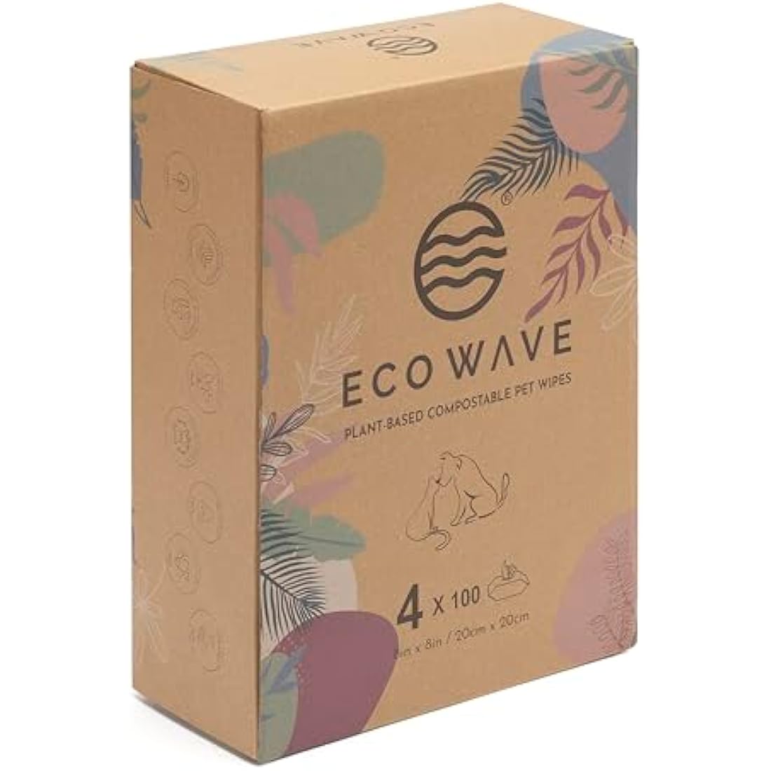 Eco Wave Compostable Pet Wipes – 400 Count Plant-Based Grooming Wipes