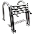 KAOLALI 4-Step Pontoon Boat Ladder | Stainless Steel Telescoping Swim Deck