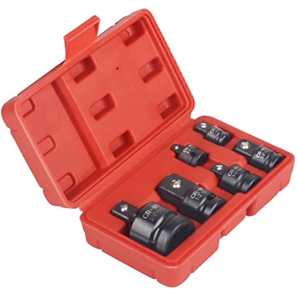 DAYUAN 6pcs Impact Socket Adapter Set – Chrome Molybdenum Steel 1/4" to 3/4" Drive Reducers
