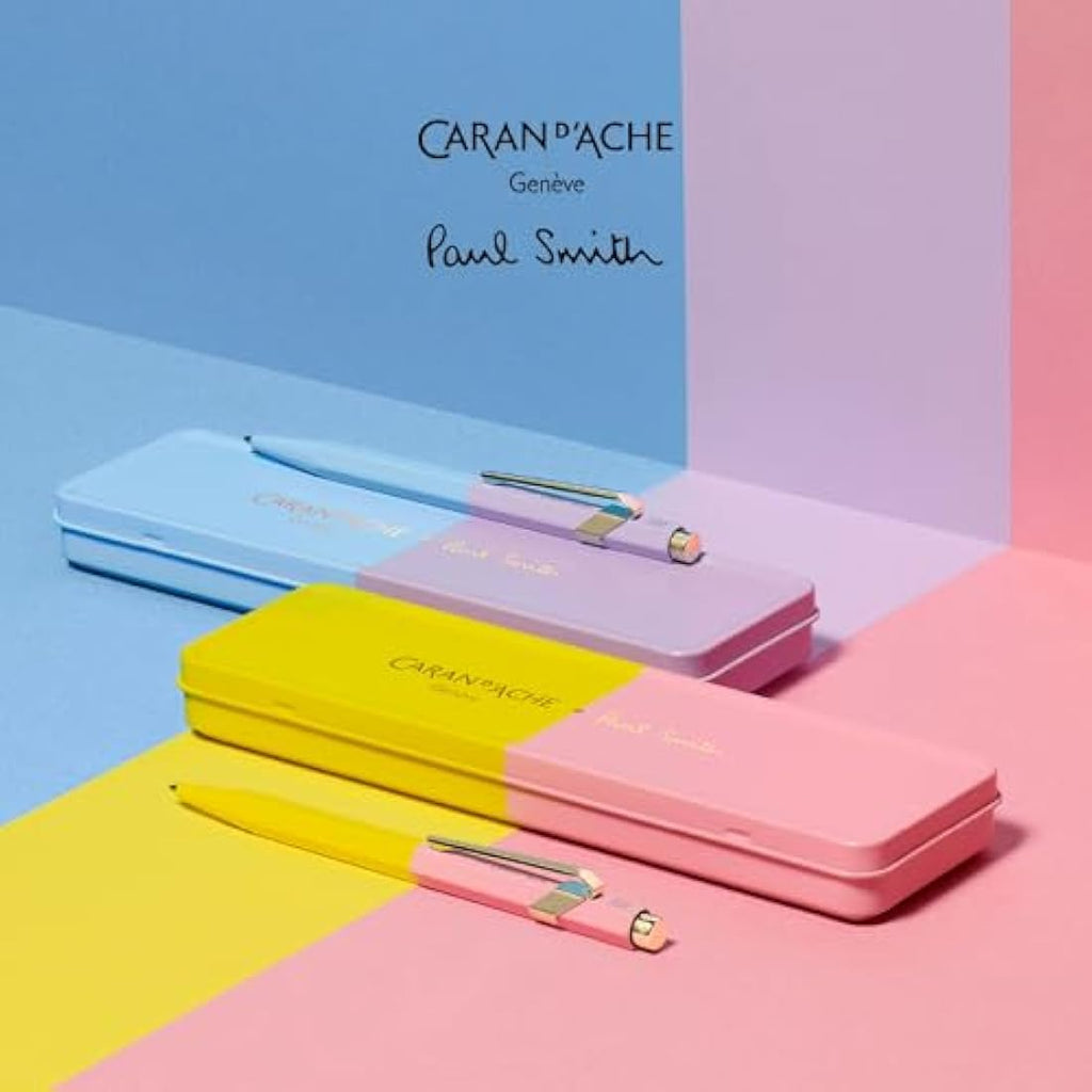 Caran d'Ache 849 Paul Smith Ballpoint Pen – Chartreuse/Rose Aluminium