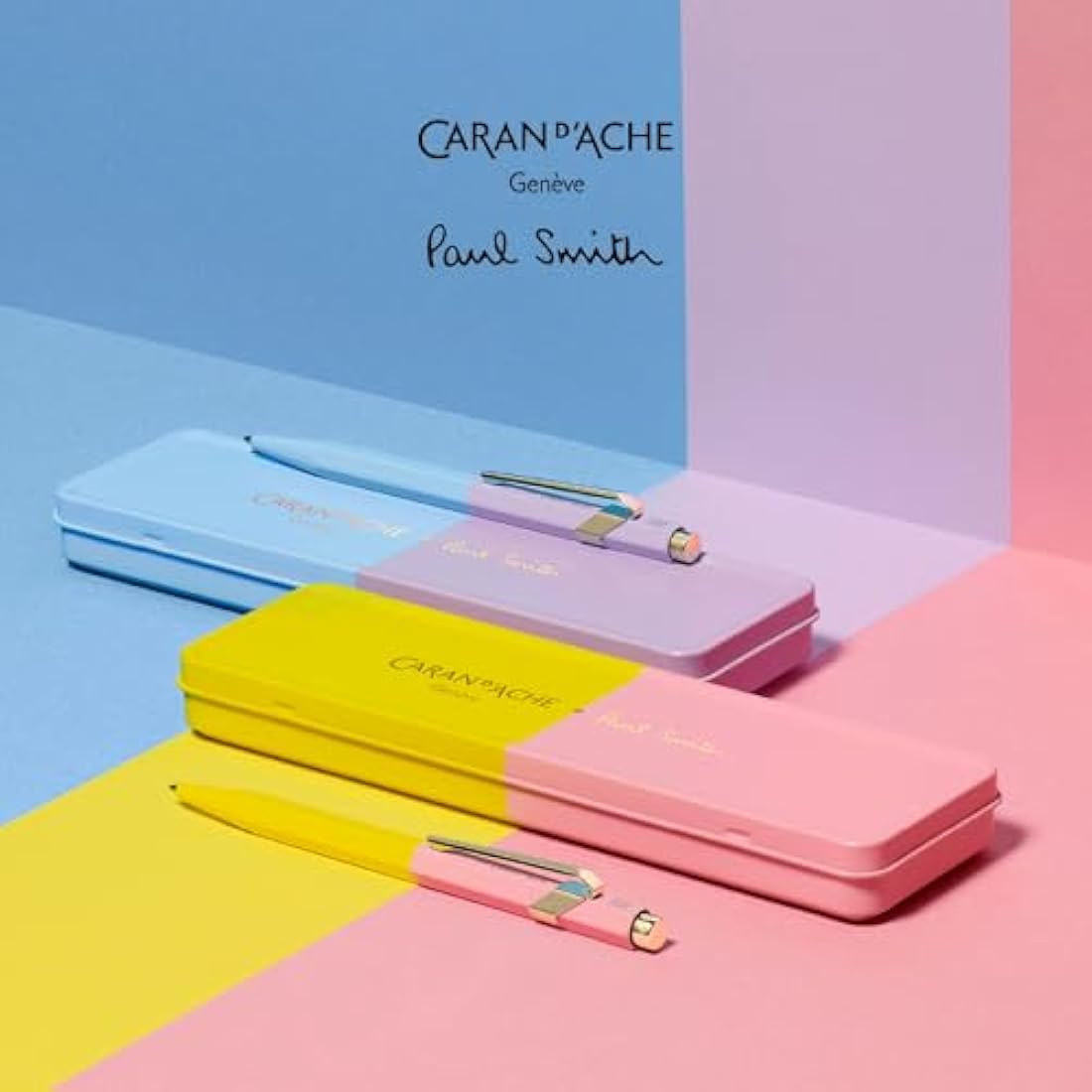 Caran d'Ache 849 Paul Smith Ballpoint Pen – Chartreuse/Rose Aluminium