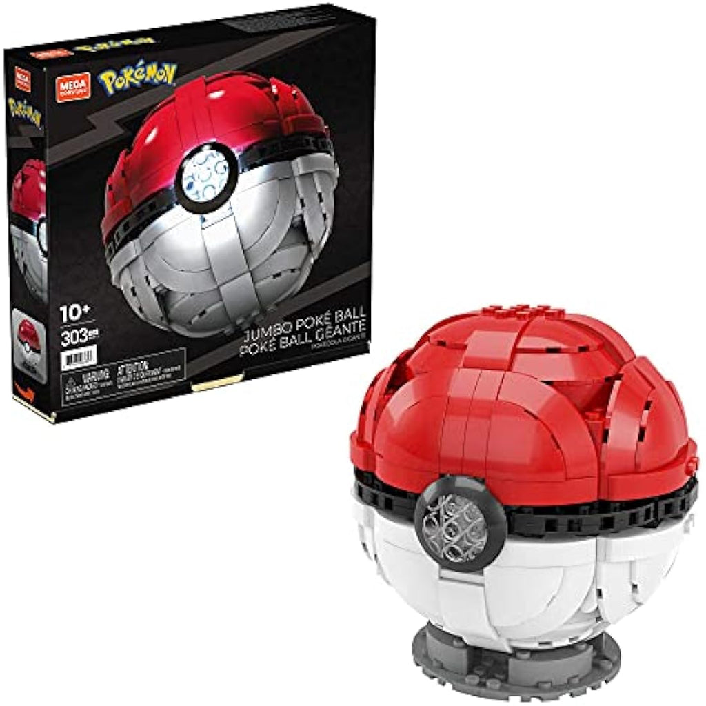 MEGA Pokémon Jumbo Poké Ball Building Set – Light-Up Display (303 Pcs)