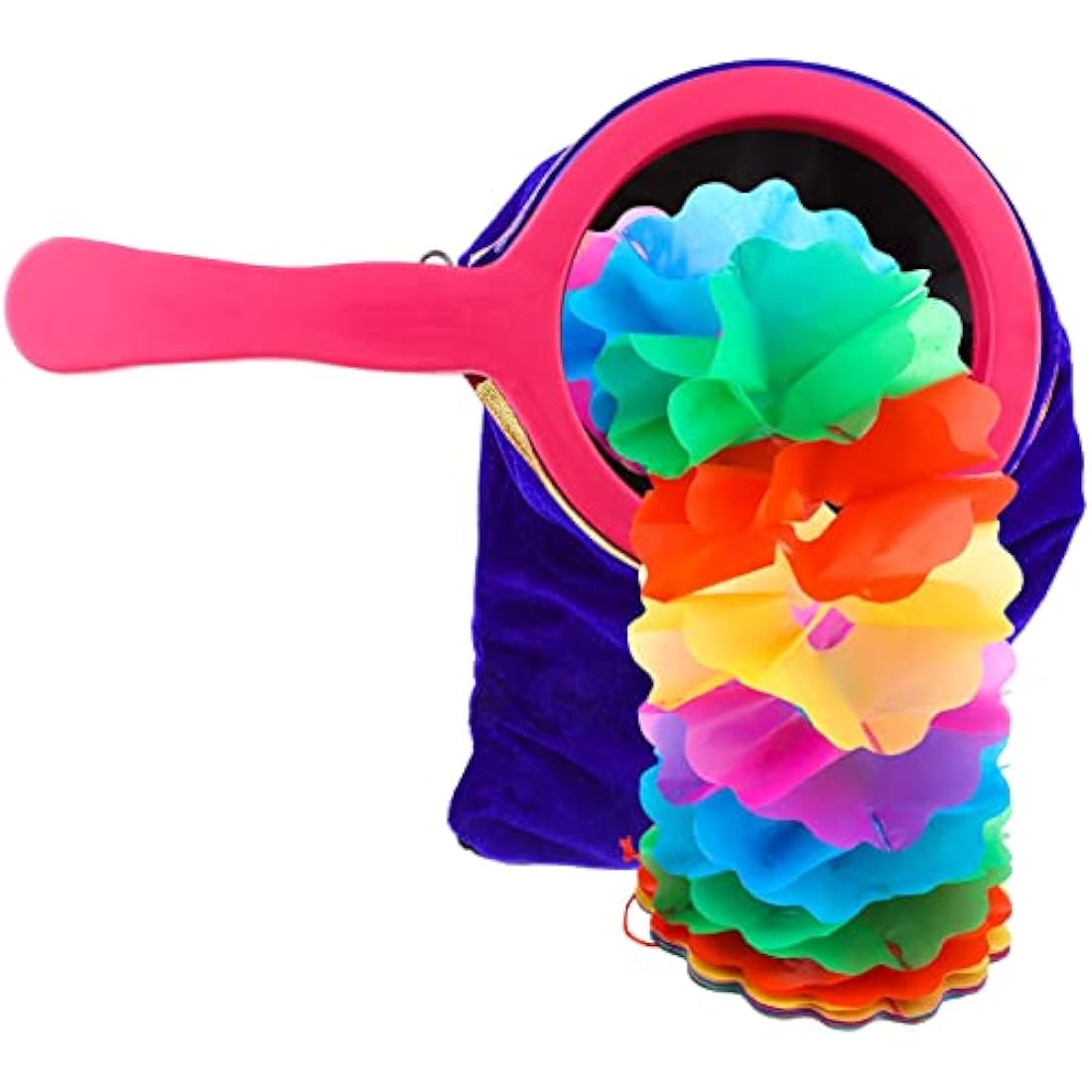 Magic Change Bag with Flower | 3-Compartment Stage Prop, Blue