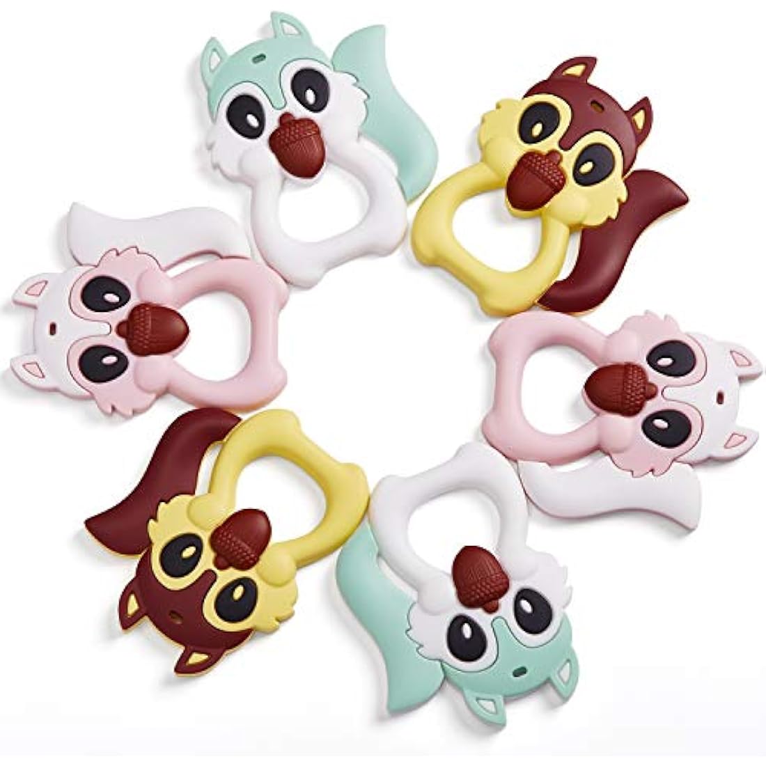PREMYO Silicone Baby Teething Toy – BPA-Free Squirrel Teether for Gums