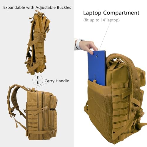 Tactical Military Backpack | 45L Large 3 Day Assault Pack