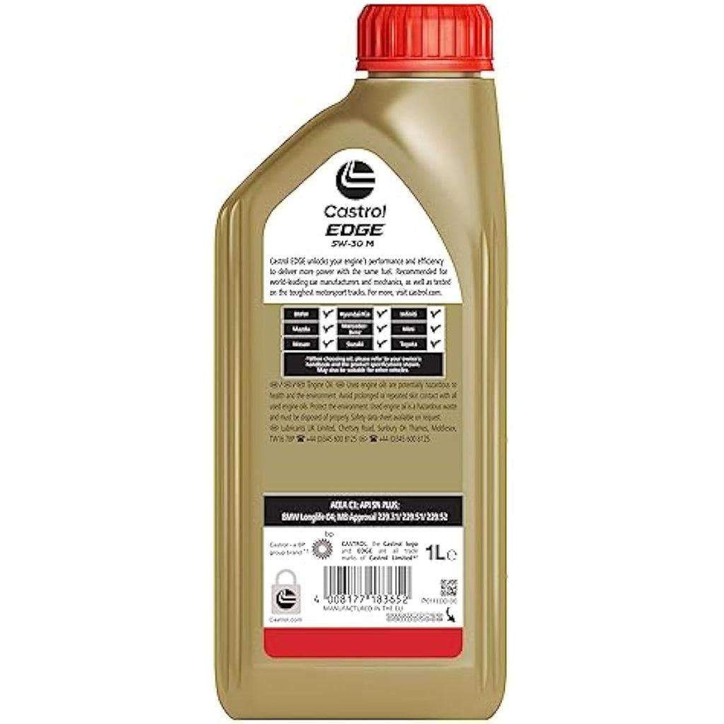 Castrol EDGE 5W-30 M Synthetic Engine Oil – 1L Motor Lubricant