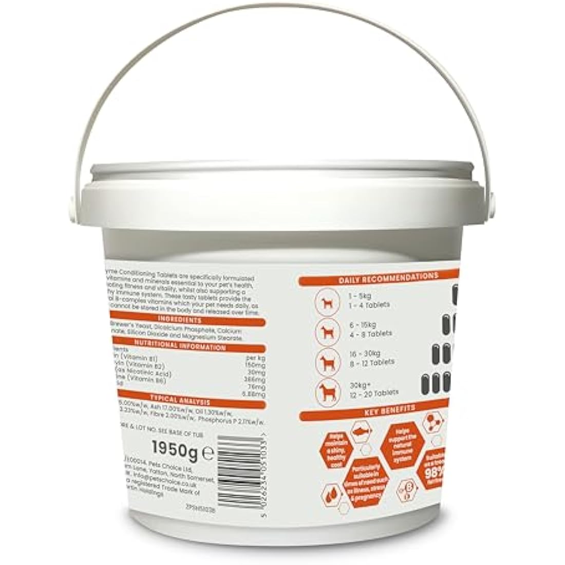Vetzyme Dog Conditioning Tablets | B-Complex Vitamins | 3000 Count