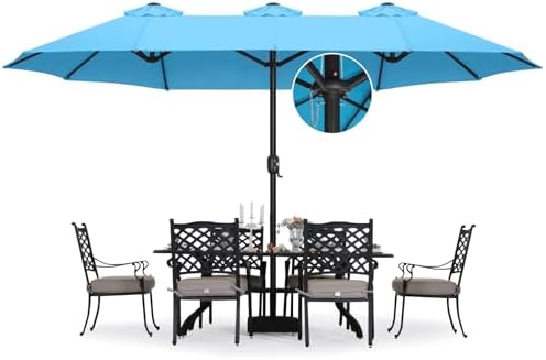 ABCCANOPY 4.5M Double-Sided Aluminum Patio Umbrella | Large Garden Shade