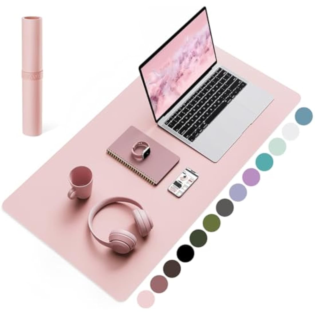 Leather Desk Pad – Waterproof Non-Slip Mouse Mat, Pink