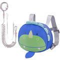 Bebamour Toddler Backpack with Safety Leash – Blue Dino Harness Bag