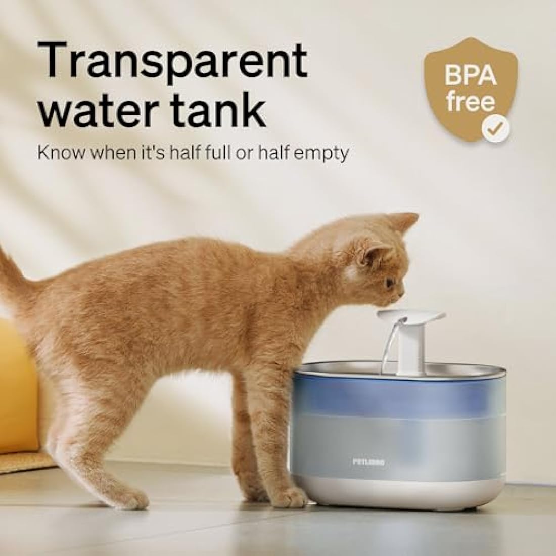 PETLIBRO 2.1L Cat Water Fountain – Ultra Quiet Stainless Steel Dispenser
