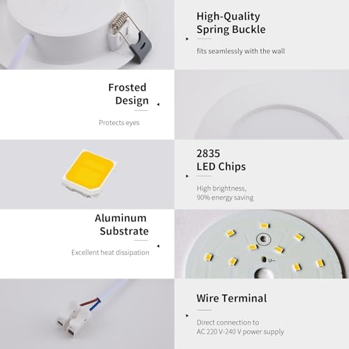 Grebbeam 20x 5W IP44 LED Recessed Ceiling Lights - 6000K Cold White
