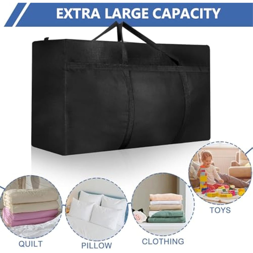 Jolof Store 120L Large Storage Bags | 2 Pcs Waterproof Oxford Moving Totes
