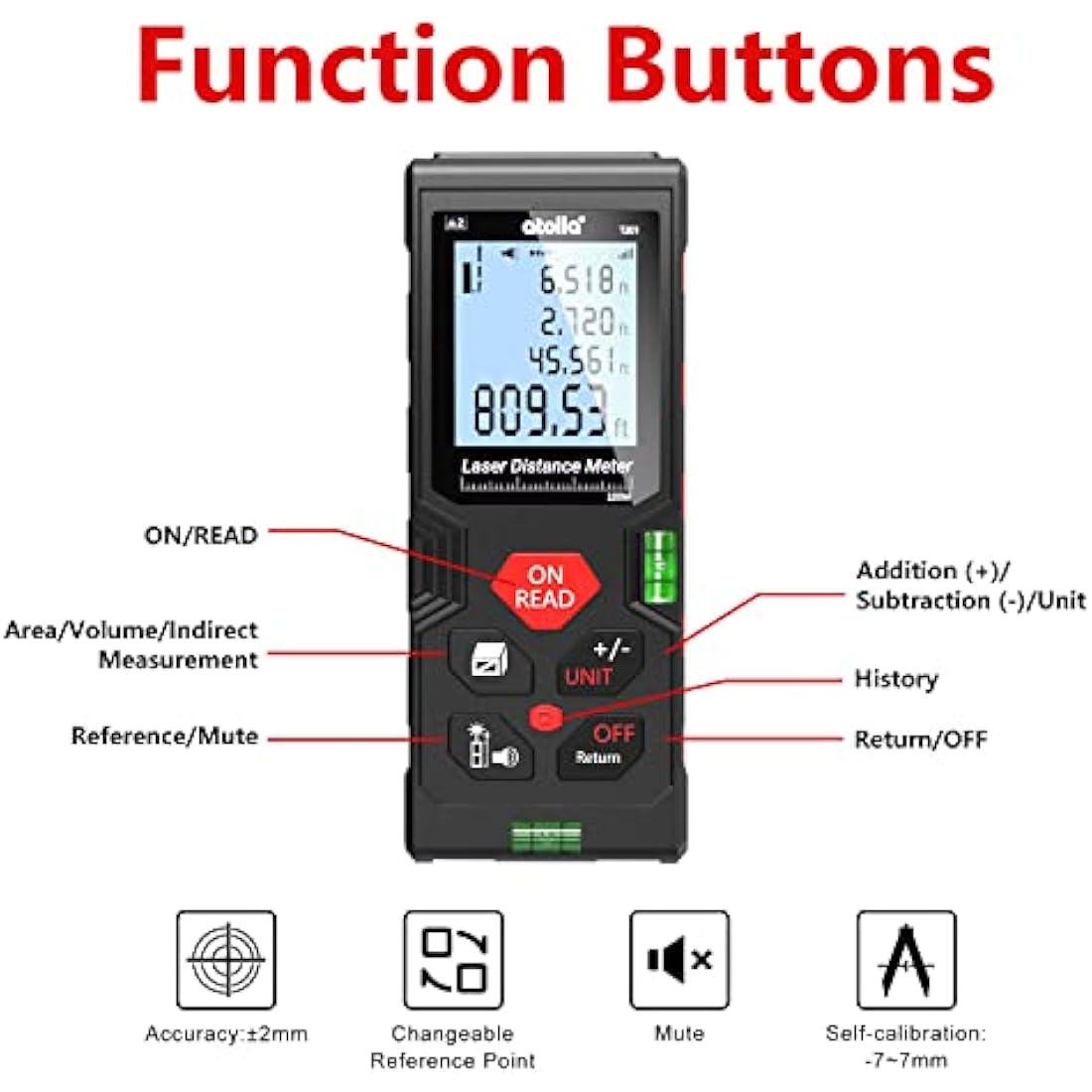 Atolla Laser Measure 100m | Digital Distance Meter with LCD Backlit