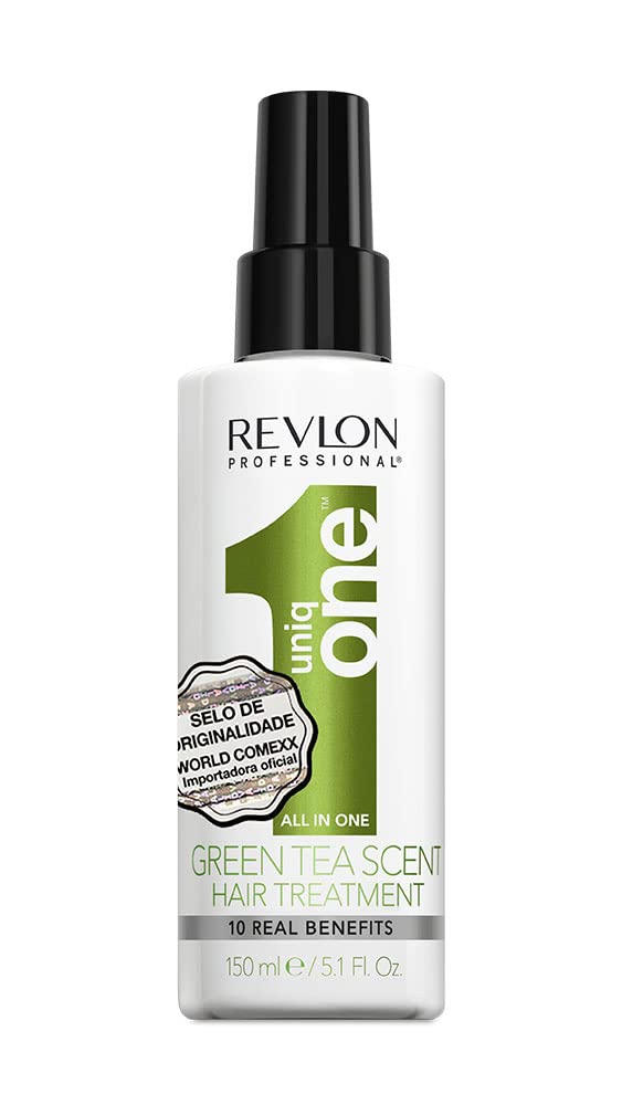 Revlon Uniq One Green Tea Leave-In Hair Treatment for Damaged Hair – 5.1 oz