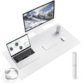 YSAGi Non-Slip PVC Leather Desk Pad – Large Waterproof Writing Mat, White