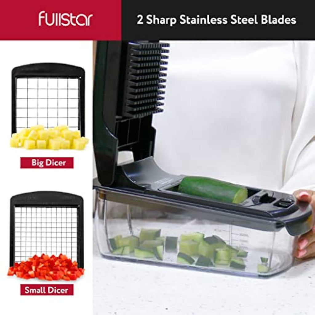 Fullstar 9-in-1 Vegetable Chopper | Stainless Steel Food Dicer & Slicer