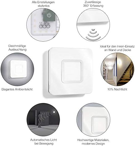Steinel RS LED M1 S Indoor Light | 360° Motion Sensor Wall & Ceiling Lamp