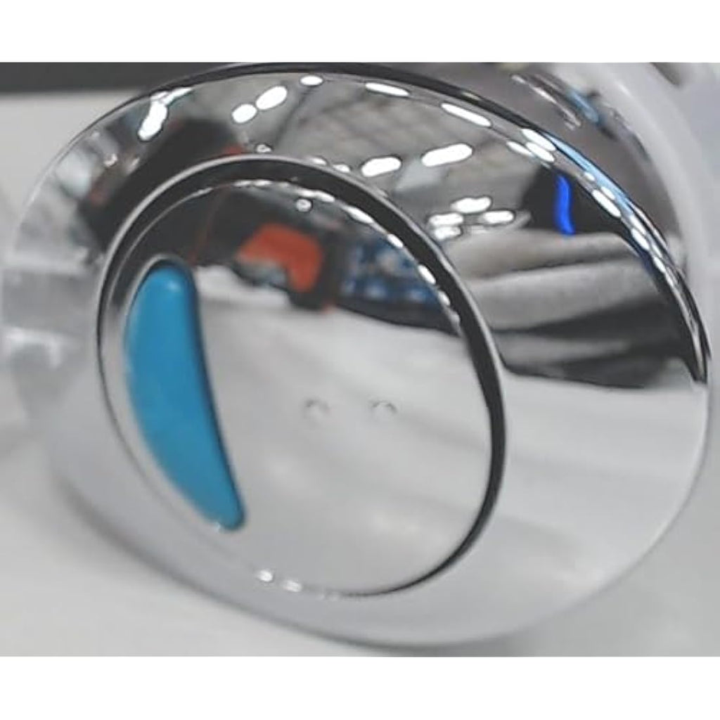 VeeBath Dual Flush Toilet Button – Chrome Oval Cistern Replacement