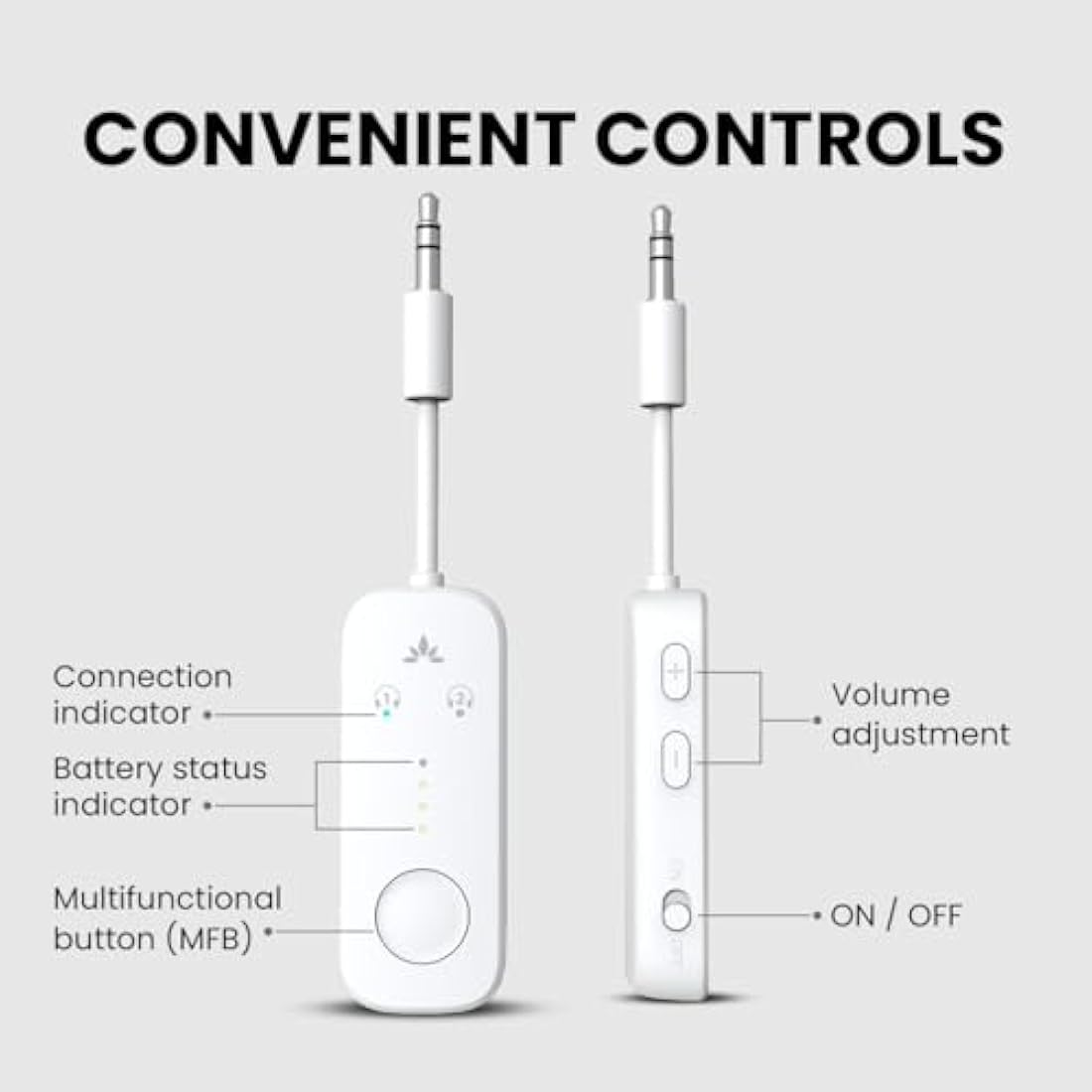 Avantree Relay Bluetooth 5.3 Airplane Adapter | Dual Audio Transmitter