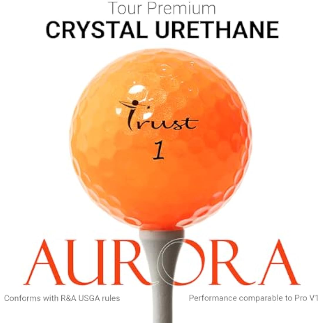 Trust Golf Aurora Pink 3-Piece Crystal Urethane Golf Balls - 12 Pack