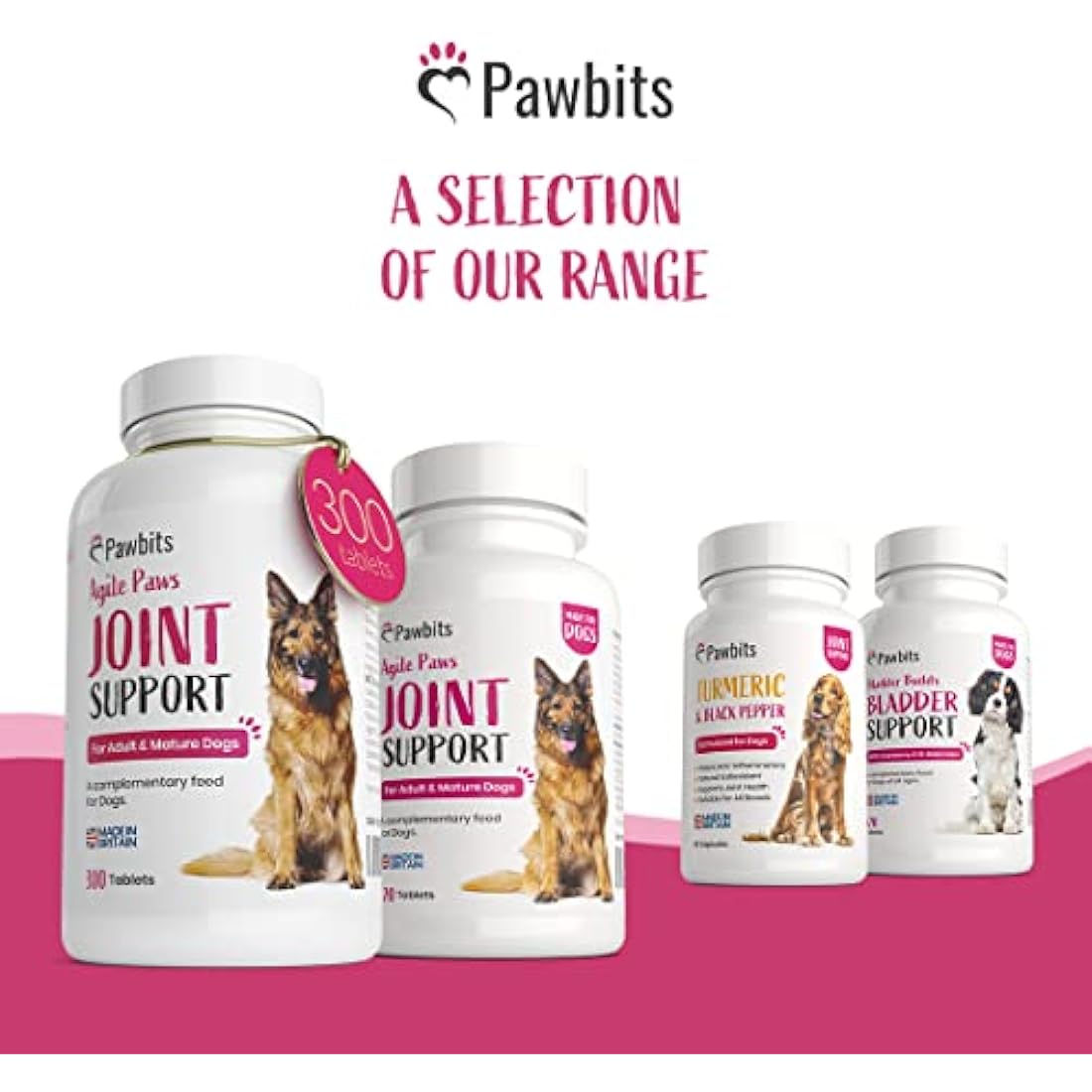 Senior Dog Hip & Joint Supplement - 300 Glucosamine Tablets