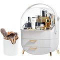SIOOUI Makeup Organizer – Dustproof Skincare Display Case with Drawers