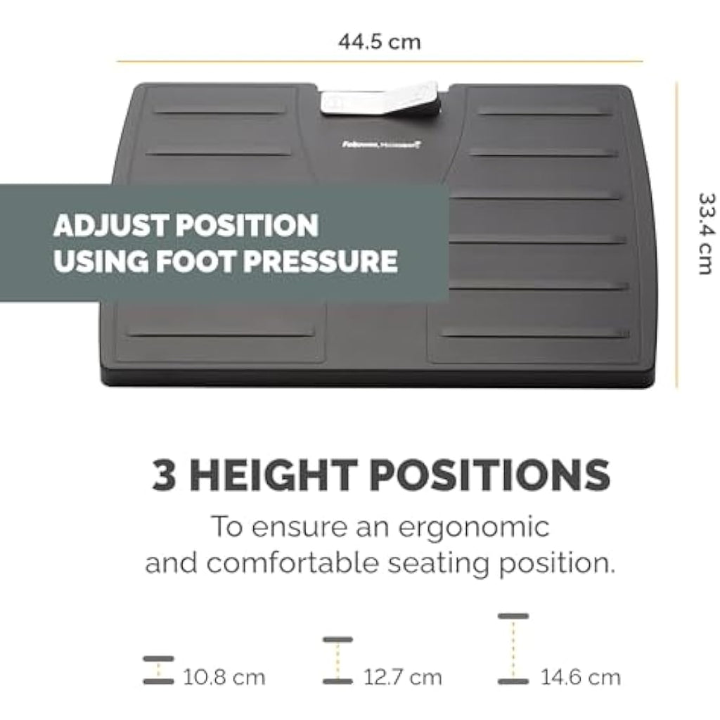 Fellowes Office Suites Ergonomic Foot Rest | Adjustable & Antibacterial