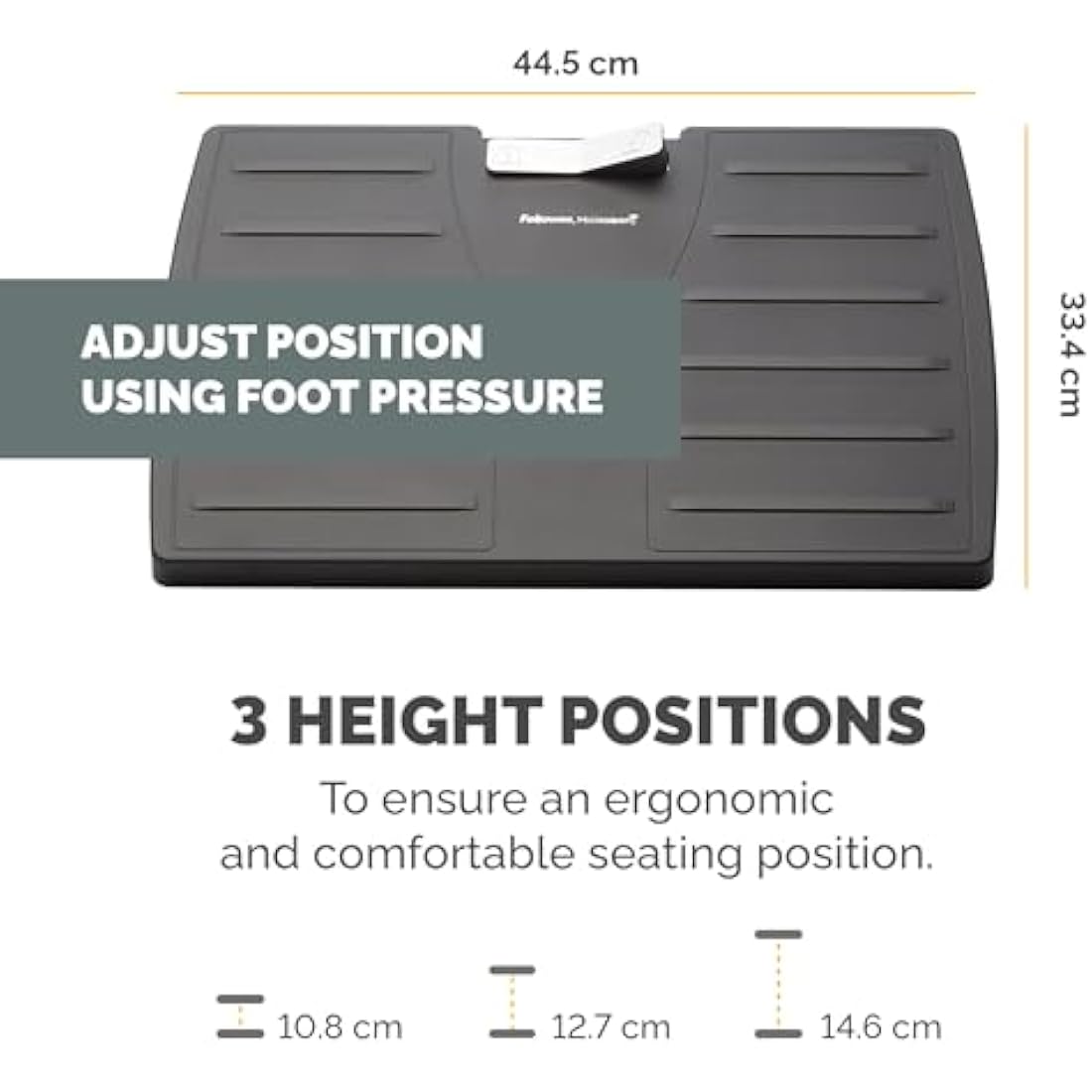 Fellowes Office Suites Ergonomic Foot Rest | Adjustable & Antibacterial