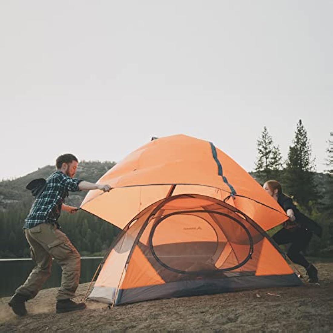 BISINNA 2-Person Backpacking Tent | 3-Season Waterproof Aluminum Pole Tent