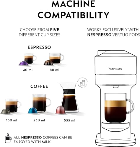 Nespresso Vertuo Next Coffee Machine by Krups - Light Grey, 1.1L