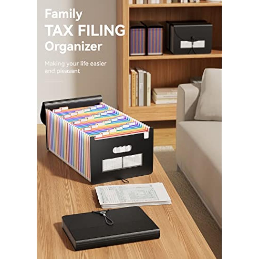 ABC life Expanding File Folder | A4 Rainbow Accordion Document Organiser
