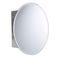 iBathUK Stockholm Wall Mounted Mirror Cabinet | Silver 500x500mm Unit
