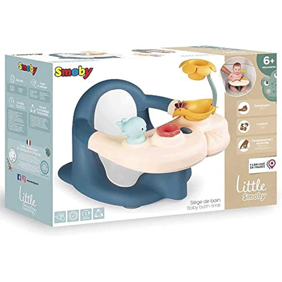 Smoby 2-in-1 Baby Bath Seat and Activity Table – 6 to 16 Months