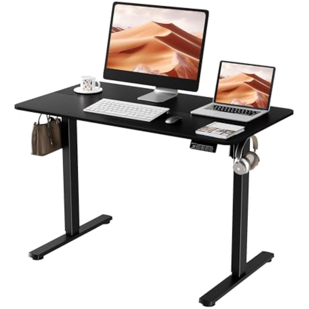 ERGOMAKER Electric Standing Desk - 110x60cm Height Adjustable - Black
