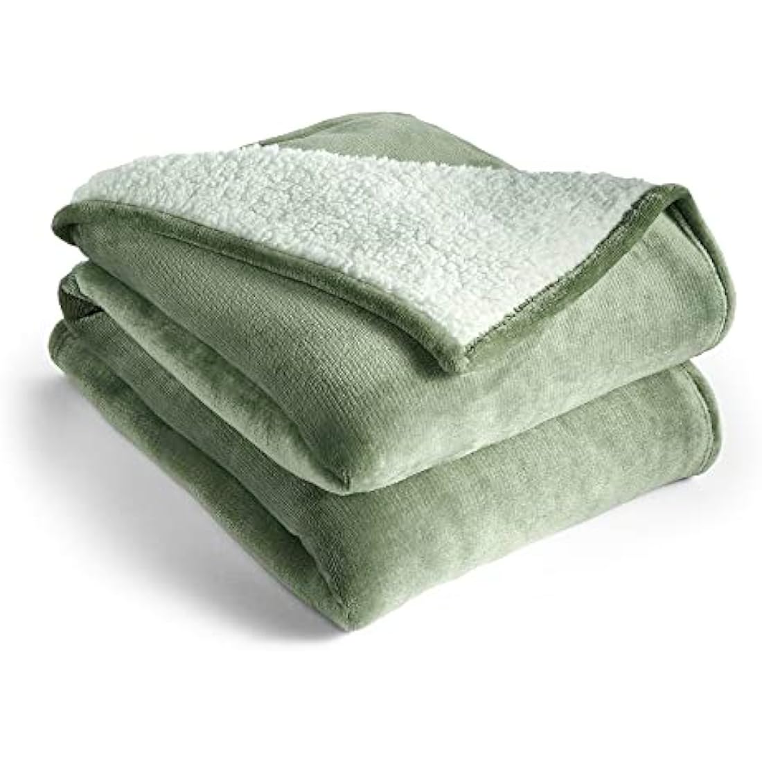 Silentnight Snugsie Giant Fleece Blanket – Reversible Sherpa Throw Green