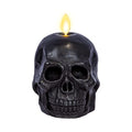 Luminara Flameless LED Skull Candle – Black Real Wax Skeleton Decor