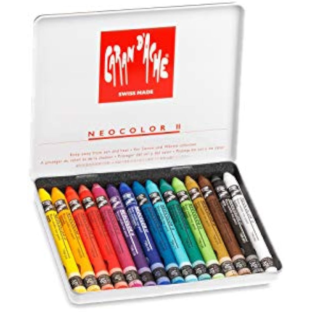 Caran D'Ache NeoColor II Water Soluble Wax Pastel Set - 15 Colors
