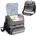 CURMIO Double Layer Medicine Storage Bag | First Aid Kit Organiser, Grey
