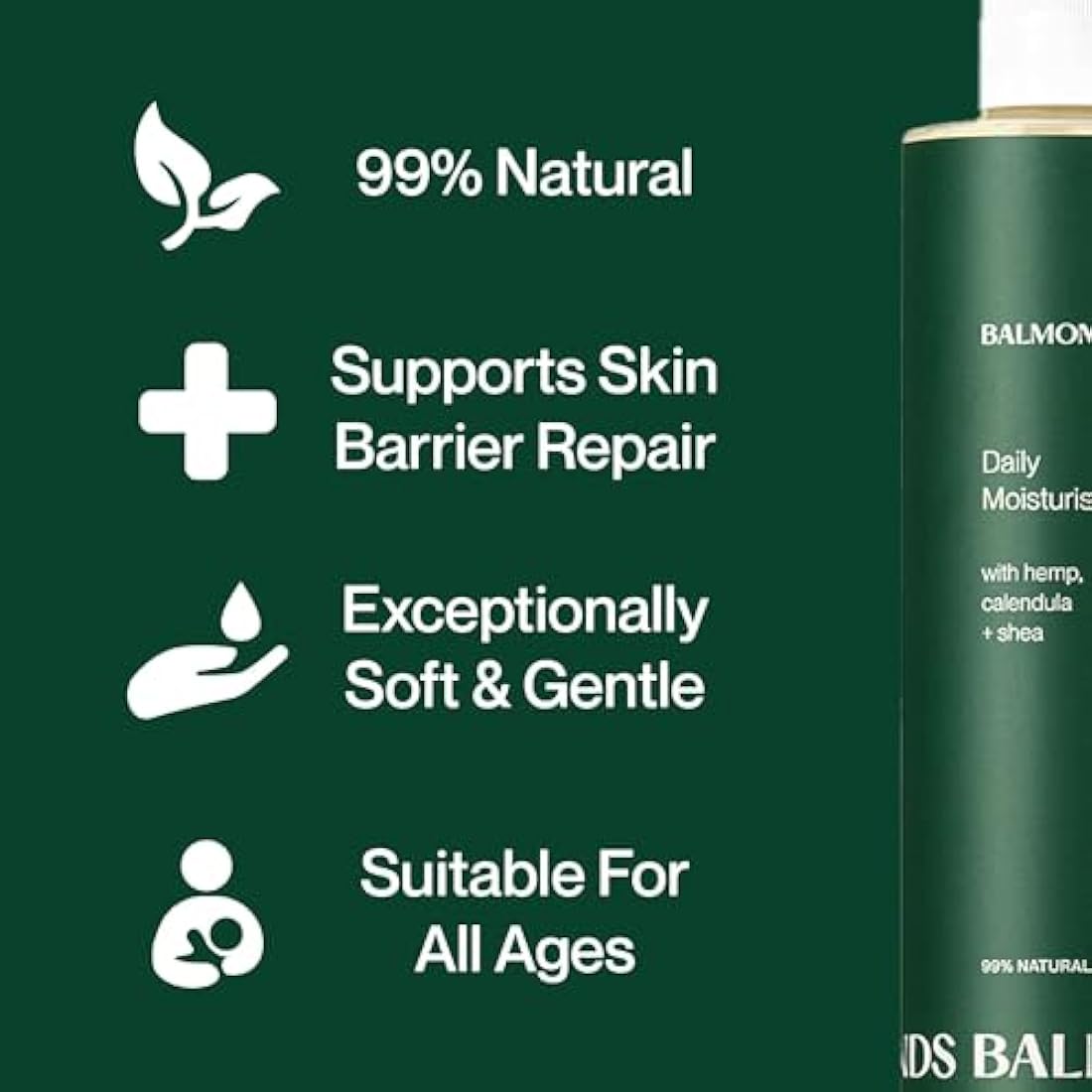 Balmonds Daily Moisturising Cream | Natural Hemp & Shea for Dry Skin | 300ml